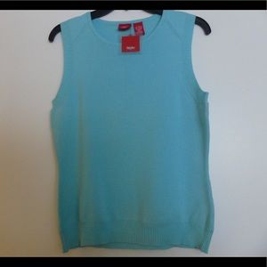 Aqua Sleeveless Top Size L NWT